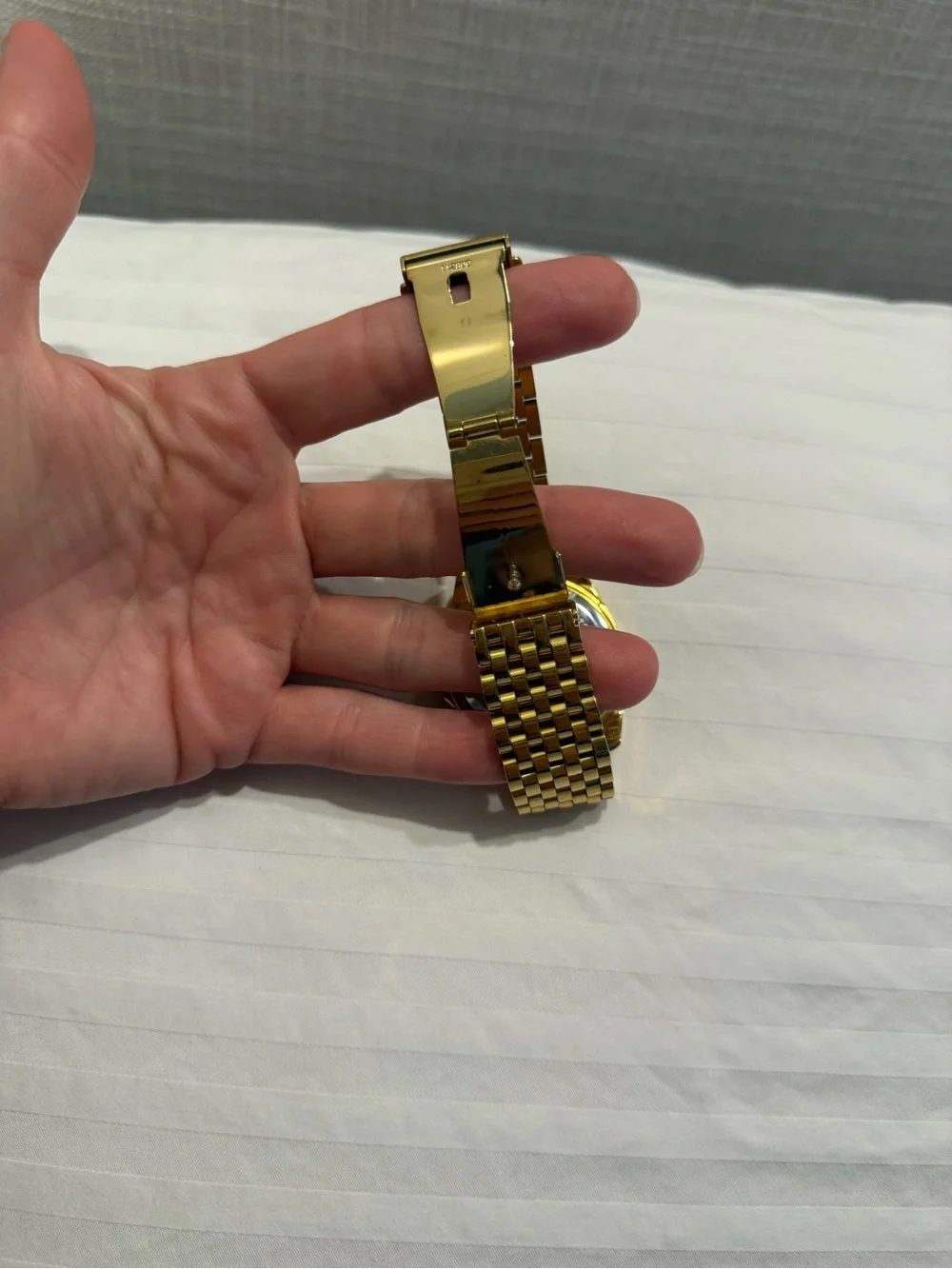 Michael Kors Gold and White Crystal-Trim Chronograph Watch